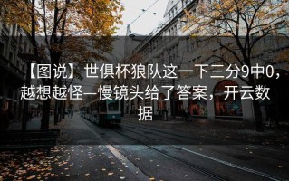 【图说】世俱杯狼队这一下三分9中0，越想越怪—慢镜头给了答案，开云数据