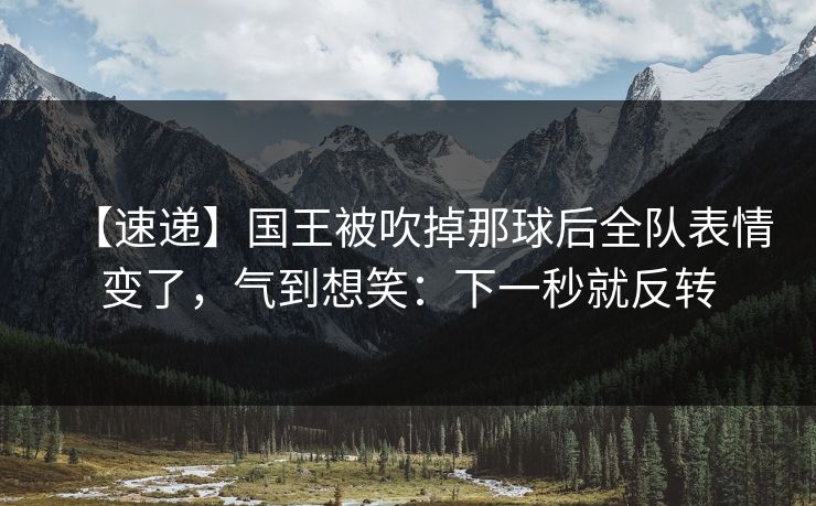 【速递】国王被吹掉那球后全队表情变了，气到想笑：下一秒就反转-第1张图片-开云体育官网正版 - 安全综合平台