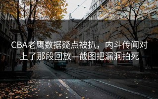 CBA老鹰数据疑点被扒，内斗传闻对上了那段回放—截图把漏洞拍死