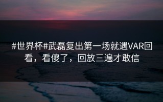 #世界杯#武磊复出第一场就遇VAR回看，看傻了，回放三遍才敢信