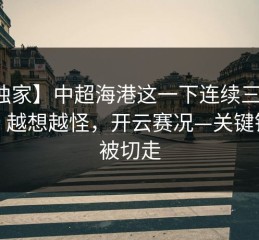 【独家】中超海港这一下连续三次越位，越想越怪，开云赛况—关键镜头被切走